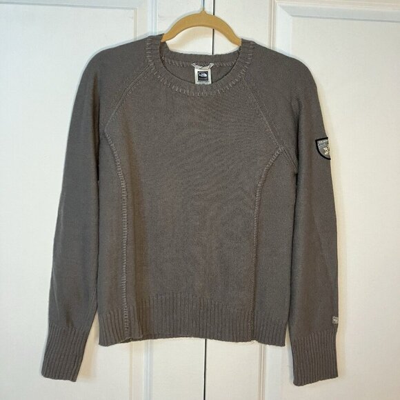 The North Face Sweater Womens Small Gray Wool Blend Pullover Neutral Outdoor - Picture 1 of 5